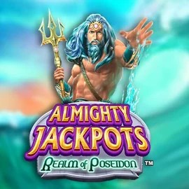 Almighty Jackpots – Realm of Poseidon slot logo by Novomatic at Slota Casino