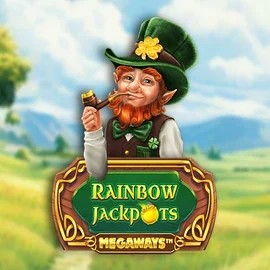 Rainbow Jackpots Megaways slot logo by Red Tiger Gaming at Slota Casino