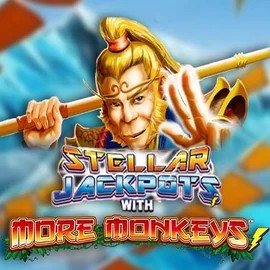 Official Jackpots logo: Stellar Jackpots with More Monkeys by Lightning Box Game at Slota Casino